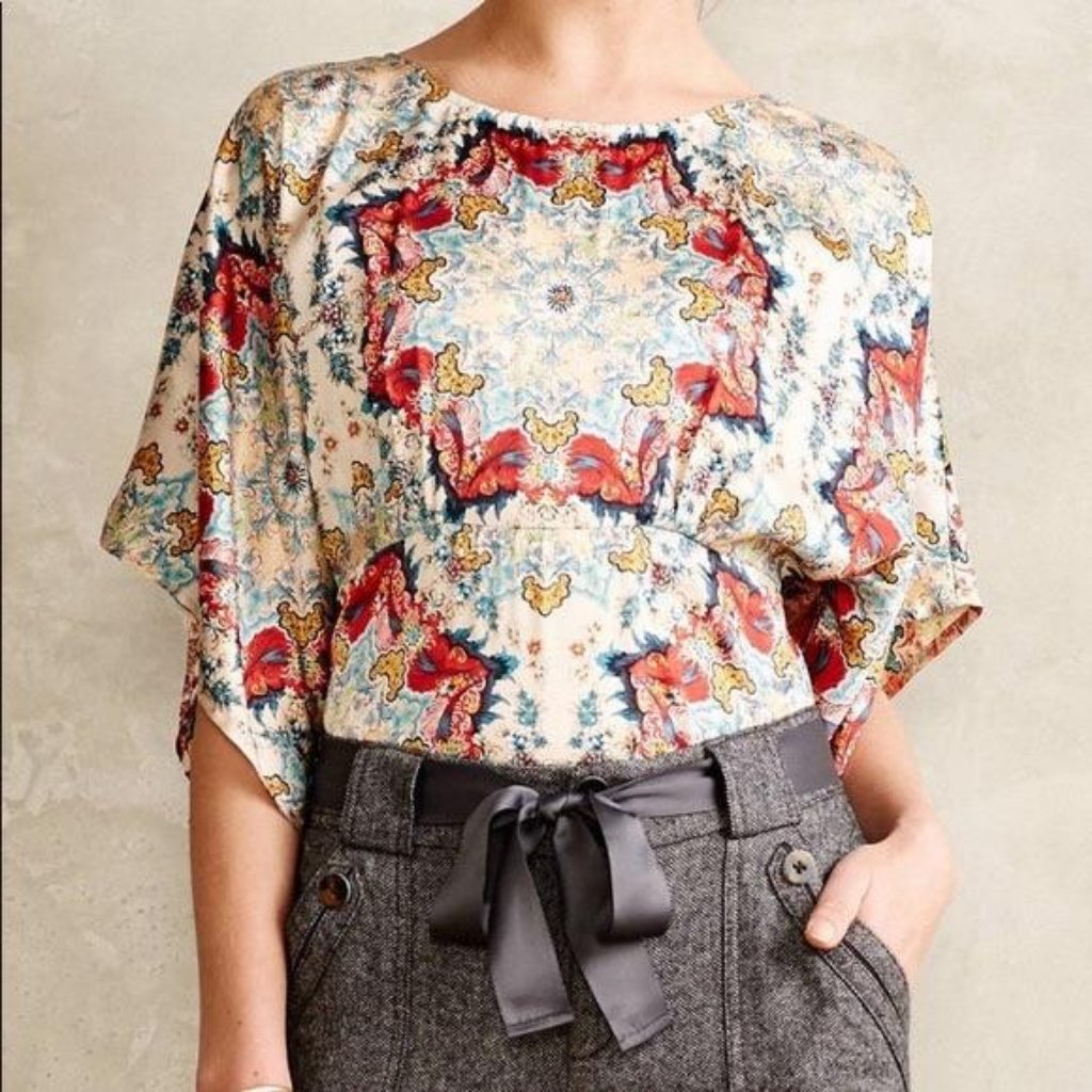 Anthropologie Multicolor Patterned Blouse
